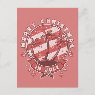Vrolijk kerstfeest in juli briefkaart