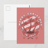 Vrolijk kerstfeest in juli briefkaart (Voorkant / Achterkant)