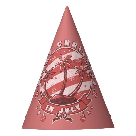 Vrolijk kerstfeest in juli feesthoedjes (Voorkant)