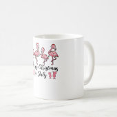 Vrolijk kerstfeest in juli Flamingo kerstavond Koffiemok (Voorkant rechts)