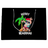 Vrolijk kerstfeest in juli grappige kerstmis poo groot cadeauzakje (Voorkant)