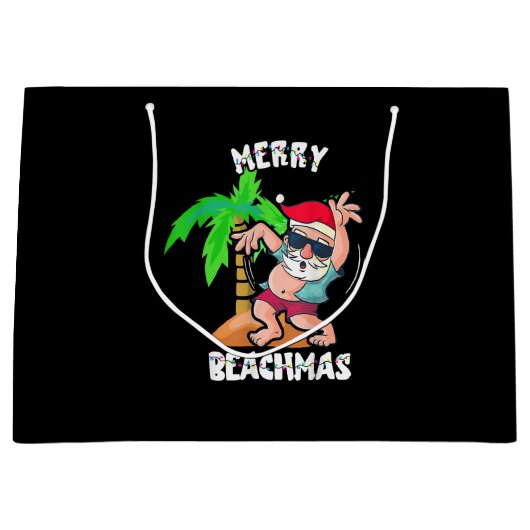 Vrolijk kerstfeest in juli grappige kerstmis poo groot cadeauzakje (Voorkant)