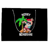 Vrolijk kerstfeest in juli grappige kerstmis poo groot cadeauzakje (Achterkant)