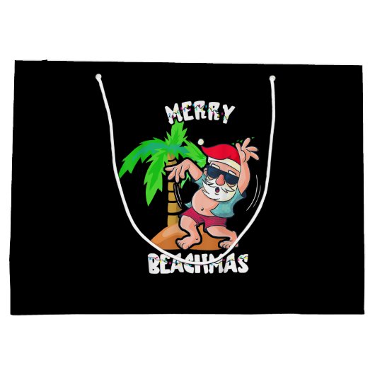 Vrolijk kerstfeest in juli grappige kerstmis poo groot cadeauzakje (Achterkant)