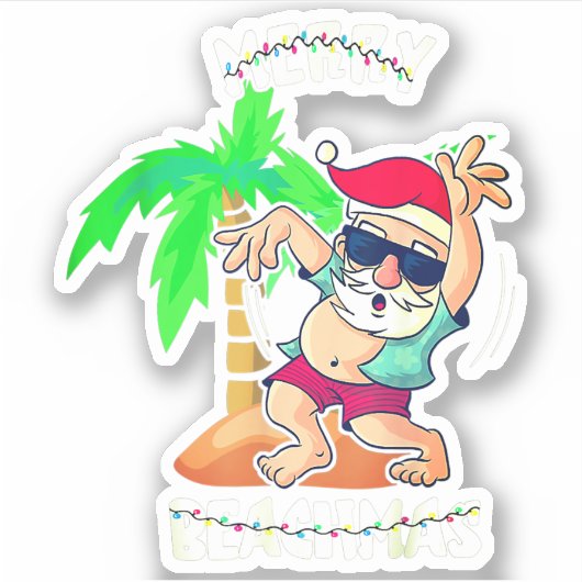 Vrolijk kerstfeest in juli grappige kerstmis poo sticker (Voorkant)