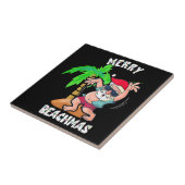 Vrolijk kerstfeest in juli grappige kerstmis poo tegeltje (Zijkant)