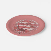 Vrolijk kerstfeest in juli papieren bordje (Gekanteld)