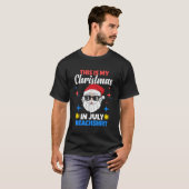 Vrolijk kerstfeest in juli Sinterklaas in de zomer T-shirt (Voorkant volledig)