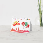 Vrolijk kerstfeest in Las Vegas Cards Bedankkaart (Voorkant)