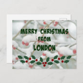 Vrolijk kerstfeest in Londen Briefkaart (Voorkant / Achterkant)