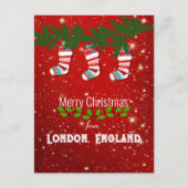 Vrolijk kerstfeest in Londen, Engeland Briefkaart (Voorkant)
