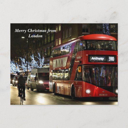 Vrolijk kerstfeest in Londen Feestdagenkaart (Voorkant)