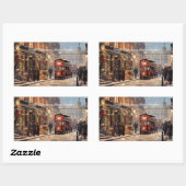 Vrolijk kerstfeest in Londen Rechthoekige Sticker (Vel)