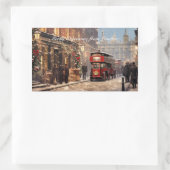 Vrolijk kerstfeest in Londen Rechthoekige Sticker (Tas)