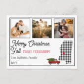 Vrolijk kerstfeest in Mississippi Foto Holiday Feestdagenkaart (Voorkant)
