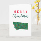 Vrolijk kerstfeest in Montana Kaart (Gele Bloem)