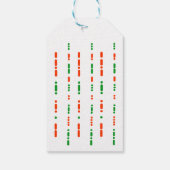 Vrolijk kerstfeest in morse code cadeau Labels ver Cadeaulabel (Achterkant)