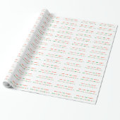 Vrolijk kerstfeest in Morse Code Gift Wrap Cadeaupapier (Uitgerold)