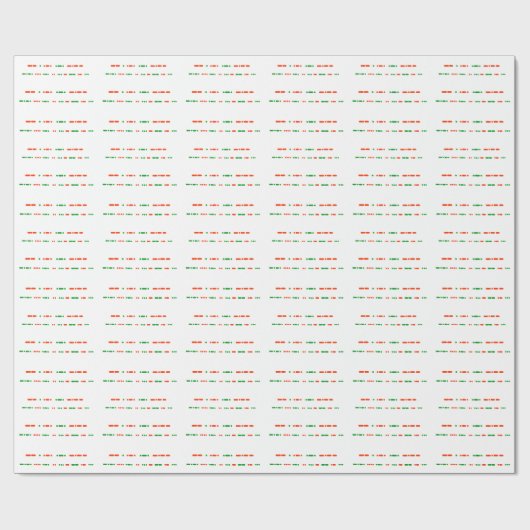 Vrolijk kerstfeest in Morse Code Gift Wrap Cadeaupapier (Vlak)