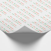 Vrolijk kerstfeest in Morse Code Gift Wrap Cadeaupapier (Hoek)