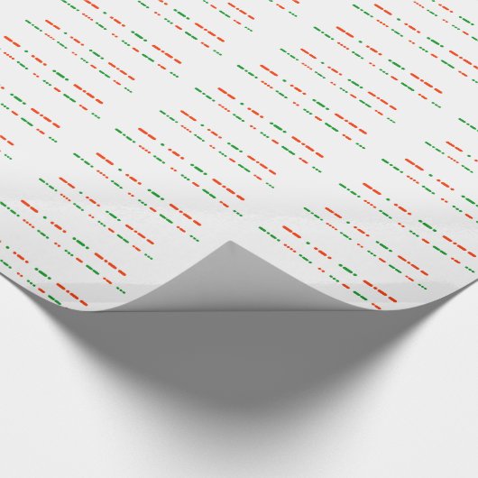 Vrolijk kerstfeest in Morse Code Gift Wrap Cadeaupapier (Hoek)