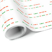 Vrolijk kerstfeest in Morse Code Gift Wrap Cadeaupapier (Rol Hoek)