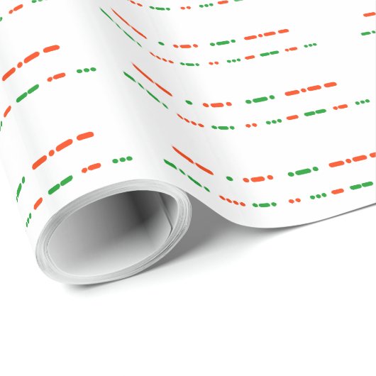 Vrolijk kerstfeest in Morse Code Gift Wrap Cadeaupapier (Rol Hoek)