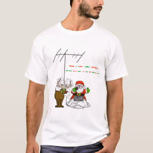 Vrolijk kerstfeest in Morse Code Tshirt - Kerstman