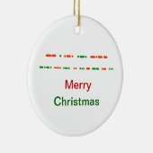 Vrolijk kerstfeest in Morse Code Xmas Ornament (Rechts)