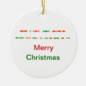 Vrolijk kerstfeest in Morse Code Xmas Ornament (Voorkant)