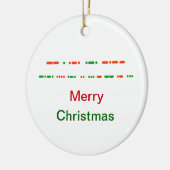 Vrolijk kerstfeest in Morse Code Xmas Ornament (Links)