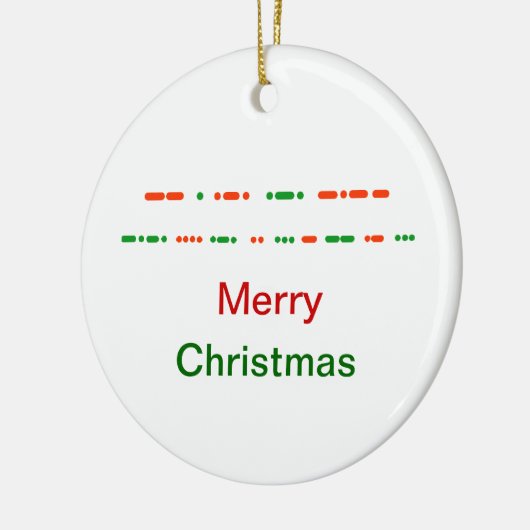 Vrolijk kerstfeest in Morse Code Xmas Ornament (Links)