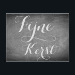 Vrolijk kerstfeest in Nederlands Chalkboard Typogr Feestdagenkaart<br><div class="desc">Vrolijk kerstwens in de Nederlandse taal "Fijne Kerst",  Typografie Chalks Chalkboard Blackboard Black and White Feestdagen Season Custom Prettige feestdagen Kerstmis Kaart,  kunt u ook gemakkelijk de naam en het adres van de ontvanger toevoegen,  als u dit thuis liever toevoegt,  moet u de tekst gewoon verwijderen.</div>