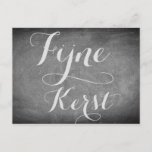 Vrolijk kerstfeest in Nederlands Chalkboard Typogr Feestdagenkaart<br><div class="desc">Vrolijk kerstwens in de Nederlandse taal "Fijne Kerst",  Typografie Chalks Chalkboard Blackboard Black and White Feestdagen Season Custom Prettige feestdagen Kerstmis Kaart,  kunt u ook gemakkelijk de naam en het adres van de ontvanger toevoegen,  als u dit thuis liever toevoegt,  moet u de tekst gewoon verwijderen.</div>