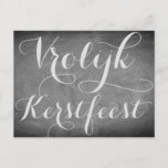 Vrolijk kerstfeest in Nederlands Chalkboard Typogr Feestdagenkaart<br><div class="desc">Vrolijk kerstwens in het Nederlands "VroKerstlijk manifest",  Typografie Chalks Chalkboard Blackboard Black and White Feestdagen Season Custom Prettige feestdagen Kerstmis Kaart,  kunt u ook gemakkelijk de naam en het adres van de ontvanger toevoegen,  als u dit thuis liever toevoegt,  moet u de tekst gewoon verwijderen.</div>