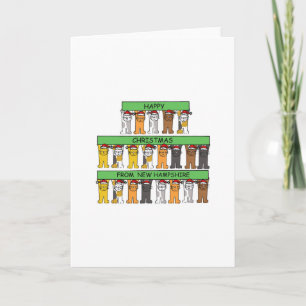 Vrolijk kerstfeest in New Hampshire Feestdagen Kaart