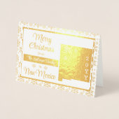 Vrolijk kerstfeest in New Mexico State Foto Folie Kaarten (Voorkant)