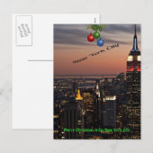 Vrolijk kerstfeest in New York City Feestdagenkaart (Voorkant / Achterkant)