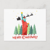Vrolijk kerstfeest in New York Sinterklusbeeld in  Briefkaart (Voorkant)