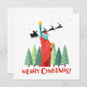 Vrolijk kerstfeest in New York Sinterklusbeeld in Kaart (Voorkant / Achterkant)