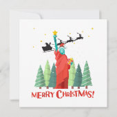 Vrolijk kerstfeest in New York Sinterklusbeeld in Kaart (Achterkant)