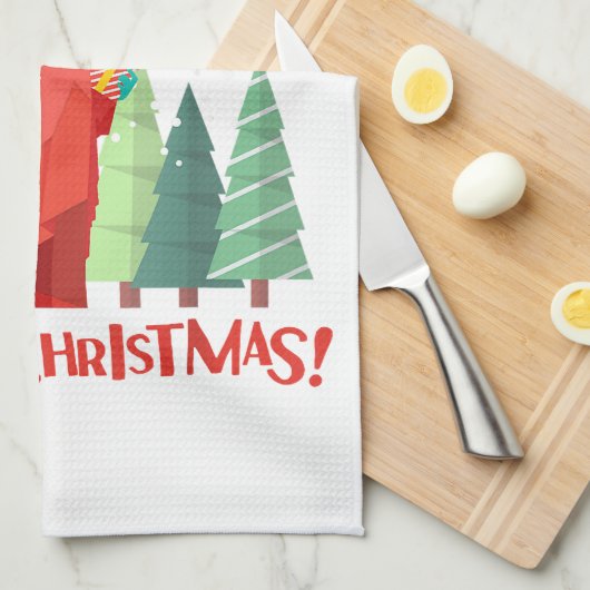 Vrolijk kerstfeest in New York Sinterklusbeeld in Theedoek (Quarter Fold)