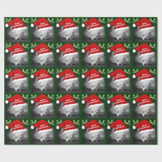 Vrolijk kerstfeest in Pommeren en Santa Hat Cadeaupapier (Vlak)