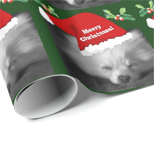 Vrolijk kerstfeest in Pommeren en Santa Hat Cadeaupapier (Rol Hoek)