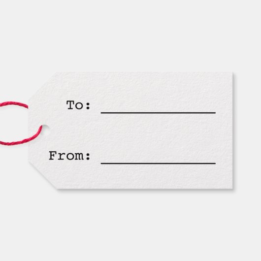 "VROLIJK KERSTFEEST!" in Rainbow Text, Red Santa H Cadeaulabel (Achterkant Horizontaal)