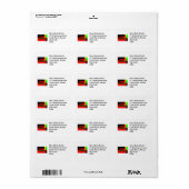 Vrolijk Kerstfeest in Rasta Kleuren Etiket (Full Sheet)