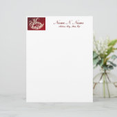 Vrolijk kerstfeest in Red Letterhead Briefhoofd Sjabloon (Staand voorkant)