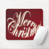 Vrolijk kerstfeest in Red Mousepad Muismat (Met muis)