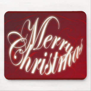 Vrolijk kerstfeest in Red Mousepad Muismat