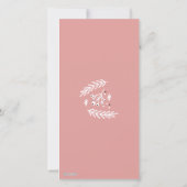 Vrolijk kerstfeest in roze feestdagenkaart (Achterkant)